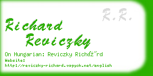 richard reviczky business card